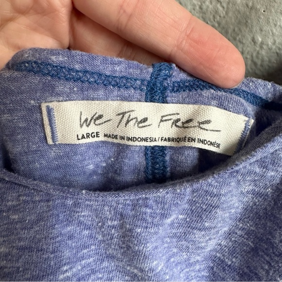 Free People We The Free Carly Scoop Neck Cobalt Blue Tank Top Women’s Size Large - Picture 9 of 9